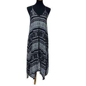Aina Be Medium Long Handkerchief Hem Strappy Summer Beach Rayon Maxi Dress